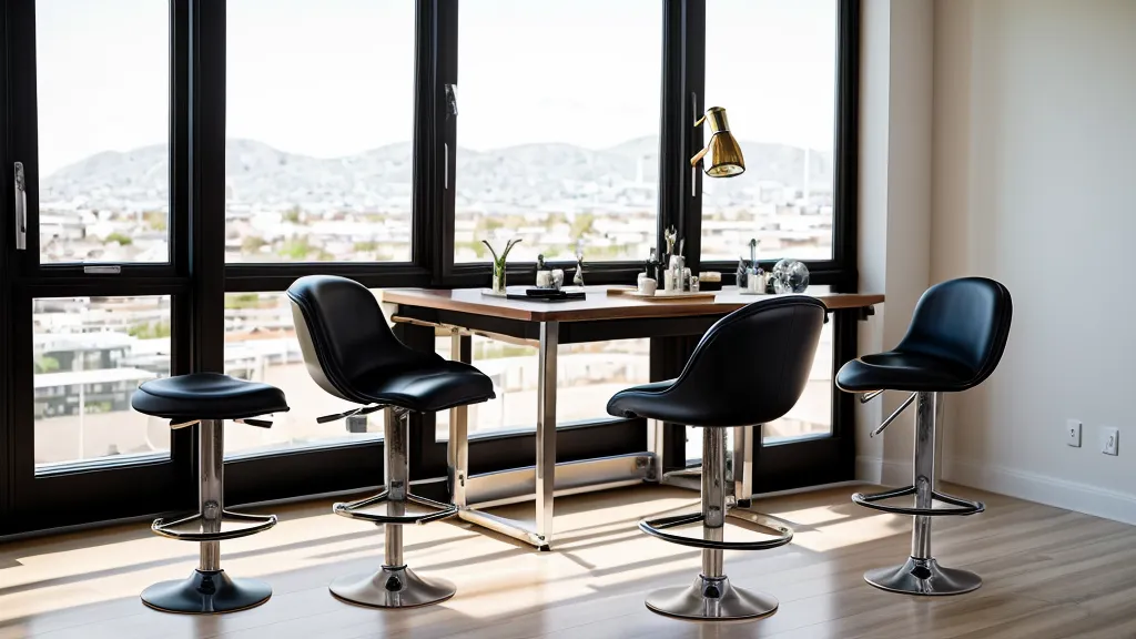 Taburete ergonómico tipo saddle o montura para manicuristas profesionales.