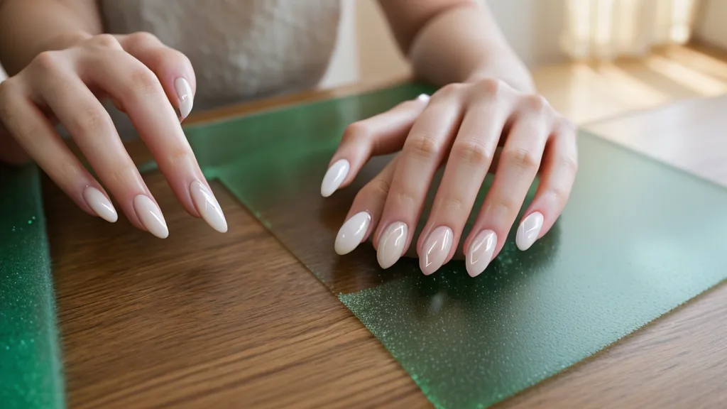 Monómero y polvo acrílico listos para la aplicación en un salón de uñas casero