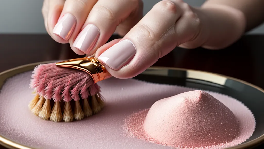 Pincel profesional formando una perla de acrílico rosa, la técnica base que cualquier curso de uñas acrílico online serio debe enseñar bien