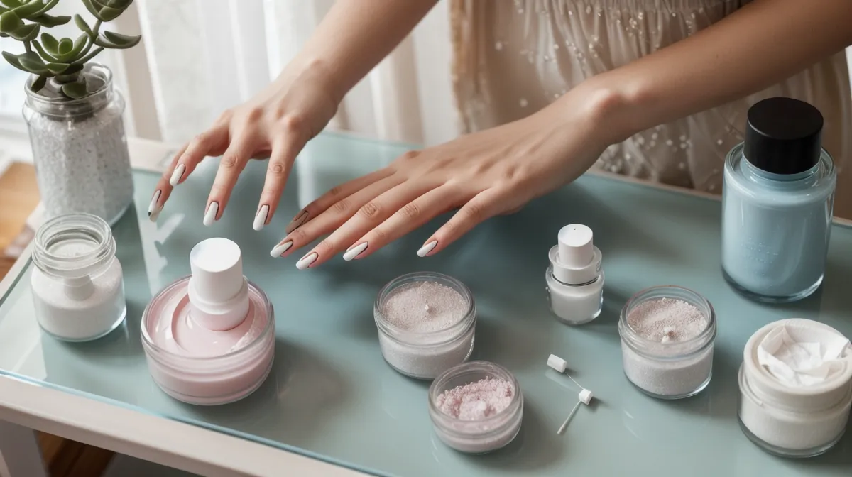Comparación entre acrílico tradicional y dipping para un negocio de uñas en casa