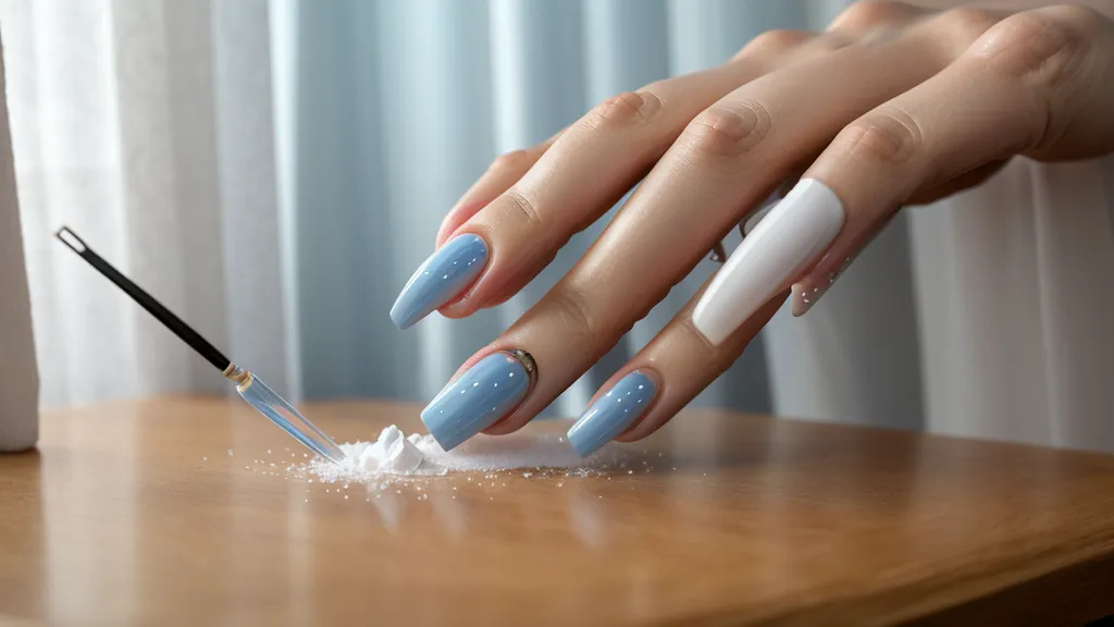 Frascos de primer y deshidratador de uñas, insumos clave en la preparación previa al acrílico