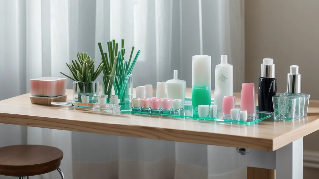 Lámpara de uñas profesional de 48W en una mesa de trabajo pequeña