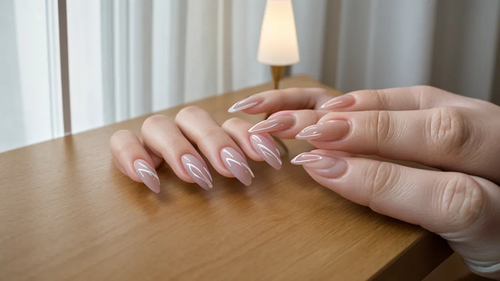 Hoja de práctica de nail art con diseños de uñas acrílico para manicurista autodidacta